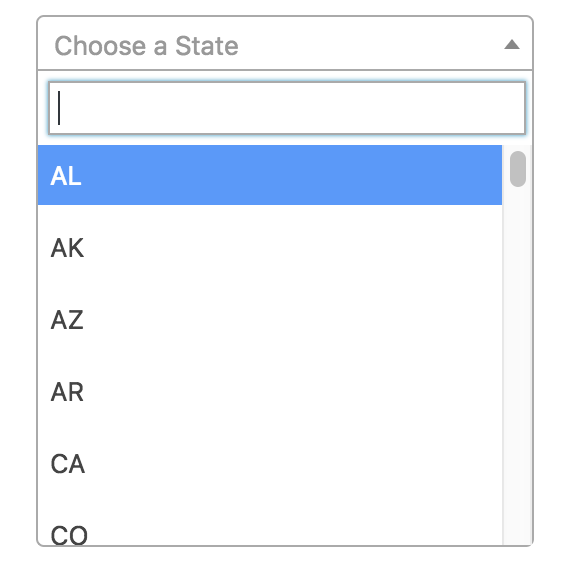 a select2 component